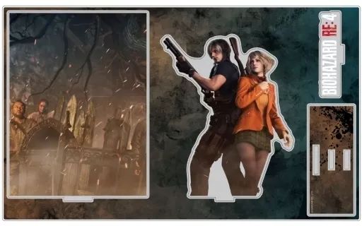 【中古】アクリルスタンド・アクリルパネル レオン＆アシュリー ジオラマアクリルスタンド 「バイオハザード」