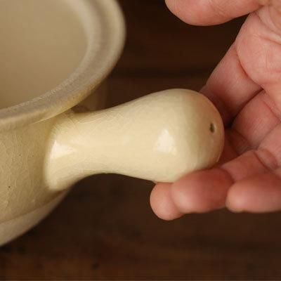  鍋 土鍋 行平鍋 クリーム 直火 伊賀焼 小 雪平鍋 鍋 グリル