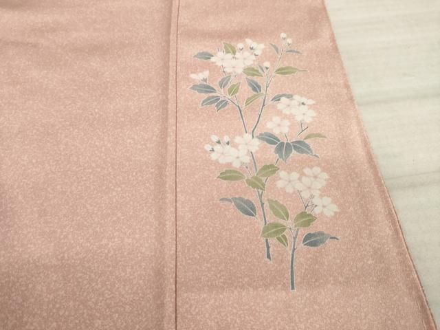 平和屋着物○訪問着 友禅 流水花文 暈し染め 正絹 逸品 未使用