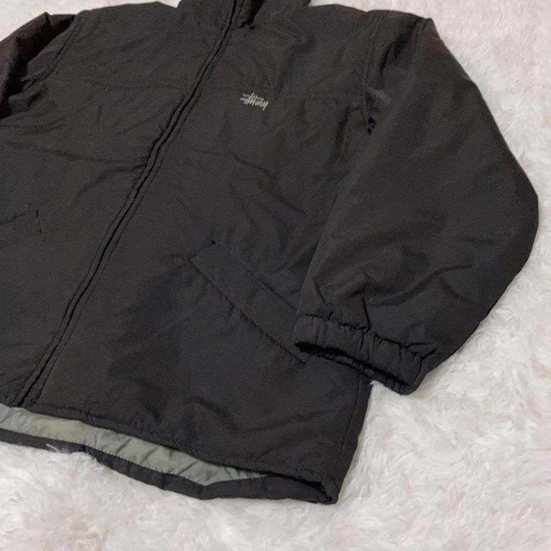 ダウン感覚】old stussy ナイロンジャケット 厚手 刺繍ロゴ