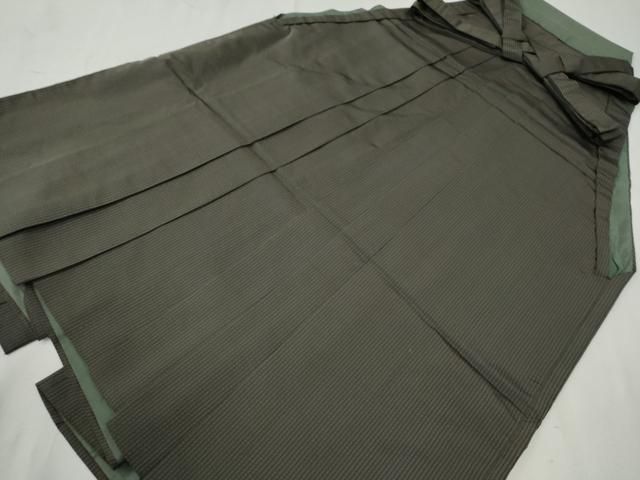 平和屋着物●男性 馬乗り袴 縞 正絹 CAAW8130yc