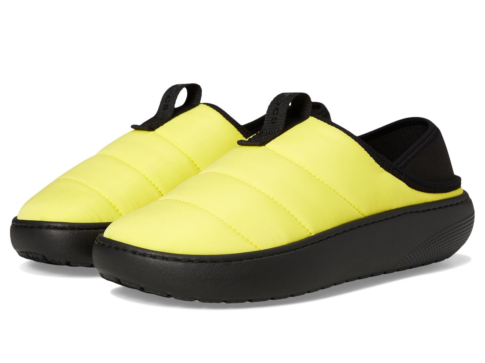 Crocs クロックス 男女兼用 大人用 クラシック パフ モック スリッパ サイバーイエロー|マルチ 11 Women|9 Men サイバーイエロー|マルチ Free Size