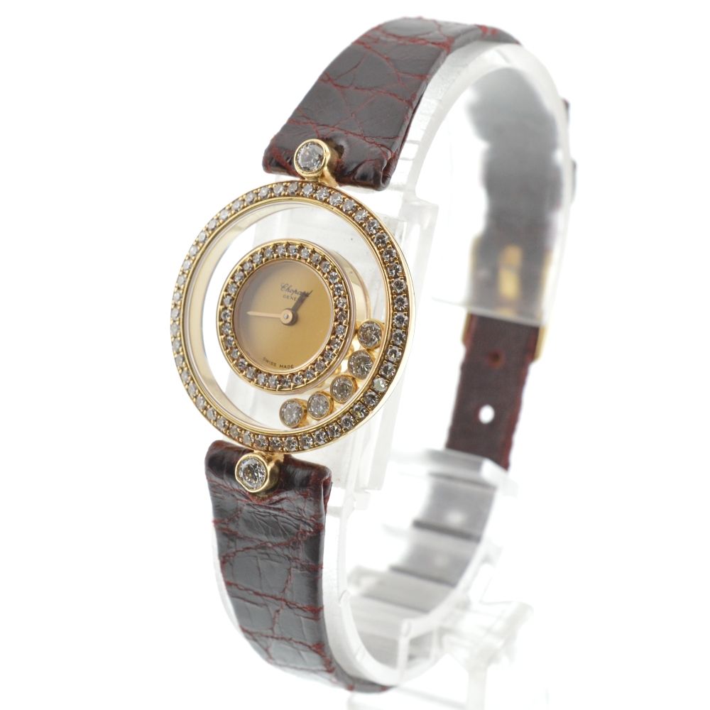値下 ショパール Chopard 20/3957 ハッピーダイヤモンド K18YG/レザー