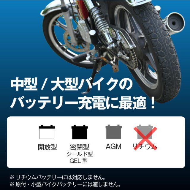 バイクバッテリー充電器+ハーレー用STX24HL-BS (シールド) セット□バイクバッテリー□66010-82Bに互換□スーパーナット充電器PRO  12V・スーパーナット□【送料無料】【特別割引】【新品】 - メルカリ