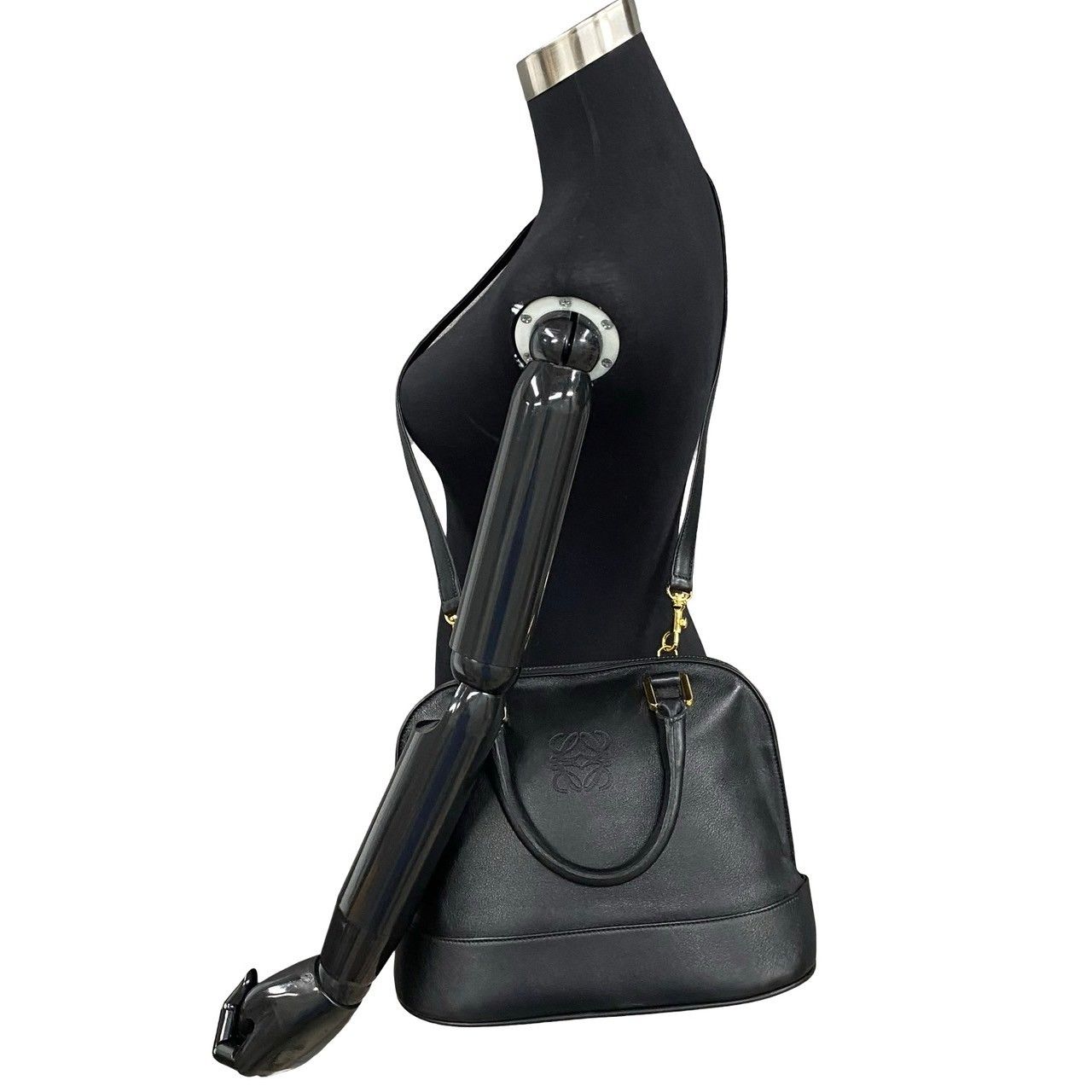 ほぼ 未使用 LOEWE ロエベ ヴィンテージ アナグラム ロゴ レザー 2way