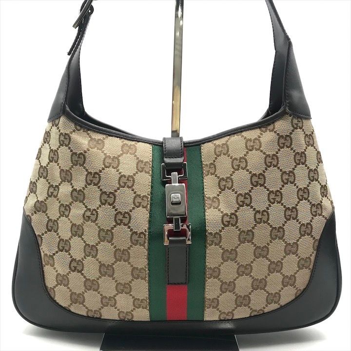 良品 GUCCI グッチ ジャッキー ハンド ワンショルダー バッグ シェリー 