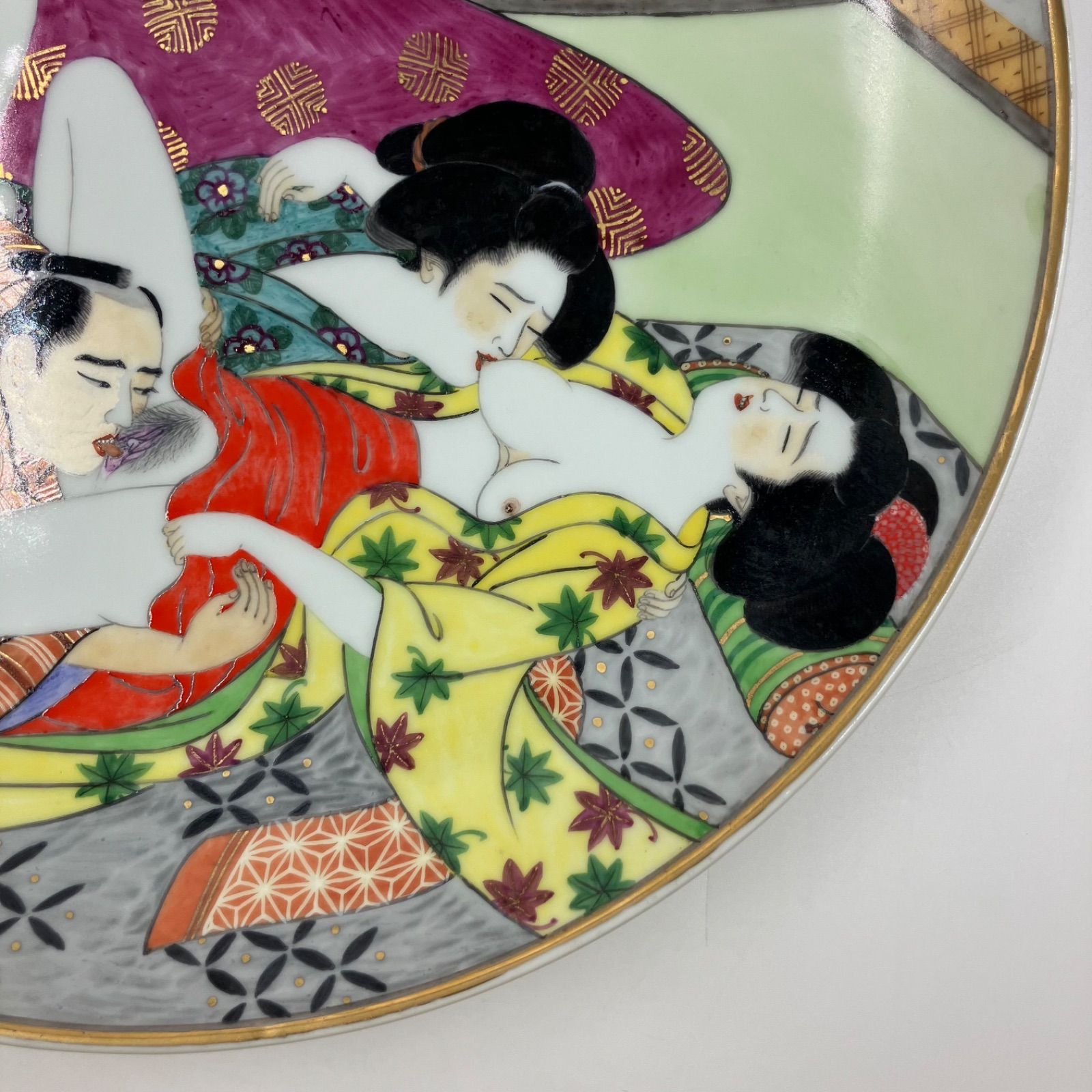 山徳 浮世絵 枕絵 ファッション 飾皿 大皿 春画 浮世絵 枕絵 絵皿 飾皿
