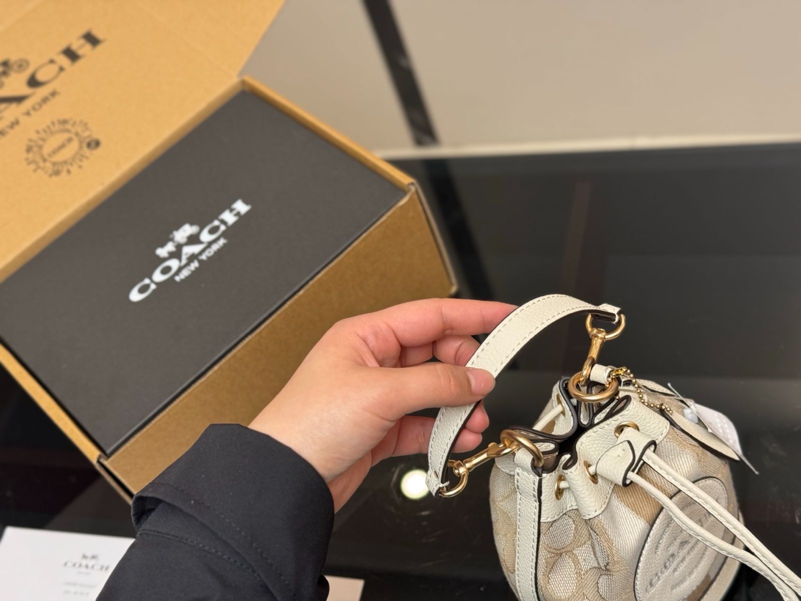 今日特価】Coach ミニバケツバッグ（デニム）Cute Design-WTO