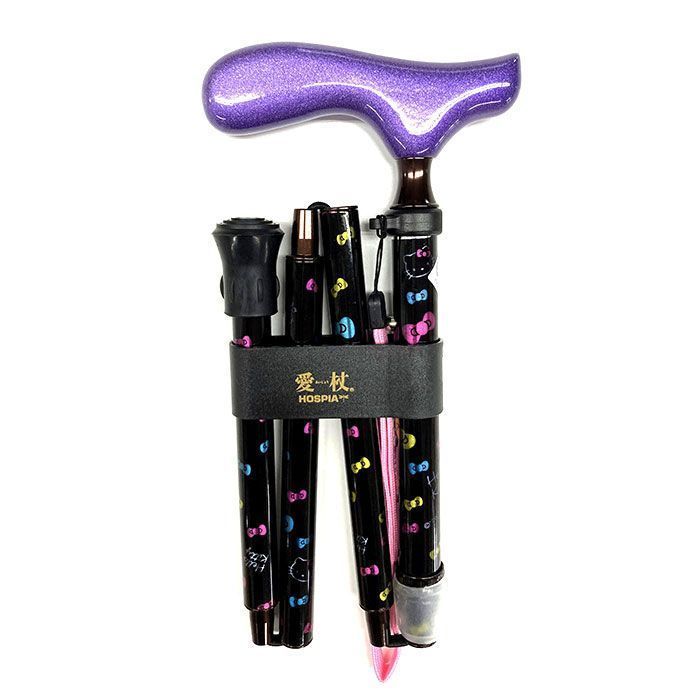 愛杖ハローキティ折りたたみタイプツエ折り畳み愛杖ステッキ折りたたみタイプ杖つえ折りたたみケイホスピアハローキティお