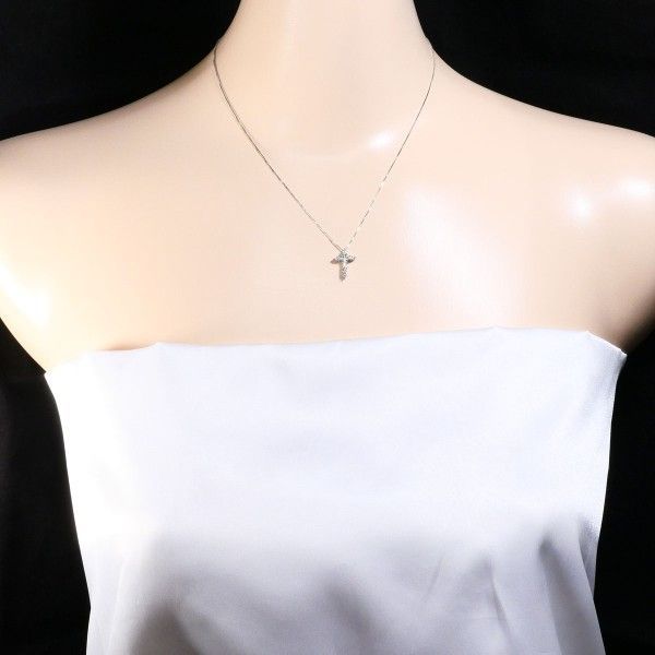 PT900 PT850 ネックレス necklace ダイヤ 0.30 総重量約2.7g 約40cm FORTGASGNV_COM_BR