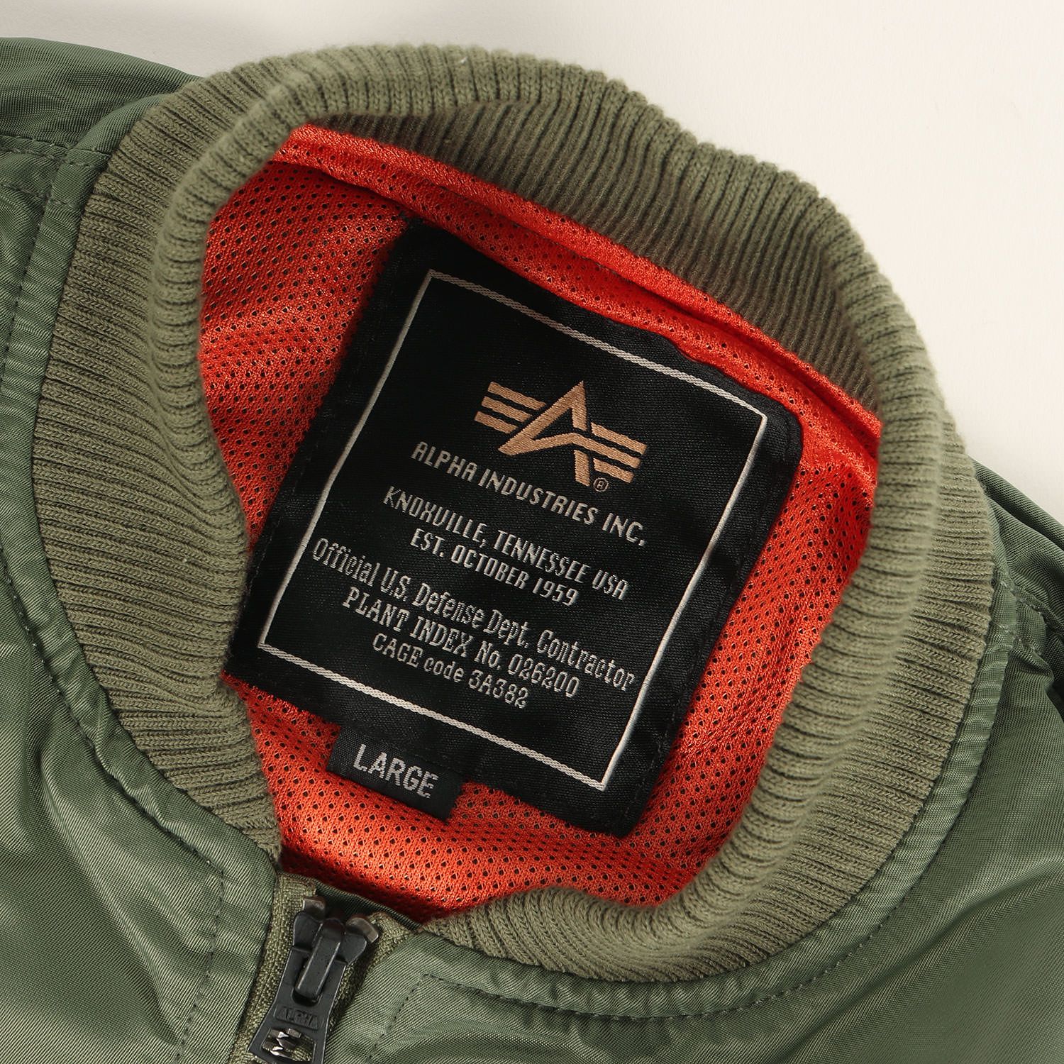 ALPHA アルファ ジャケット グリーン サイズ L L-2B フライトジャケット アウター ブルゾン ジャンパー 上着 ミリタリー メンズ KANDAIZUMI_COM