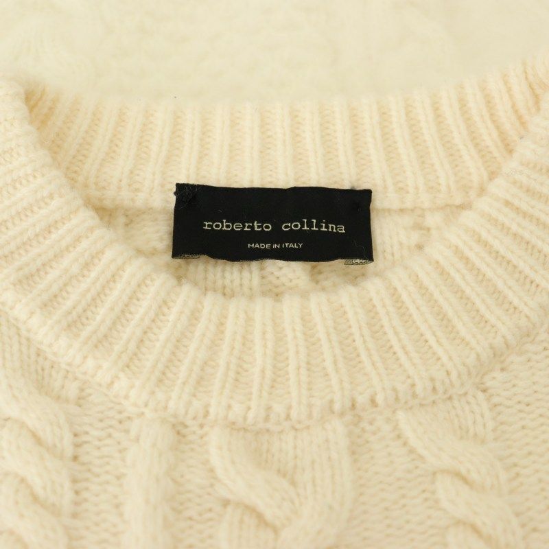 【美品】robert collina アンゴラ混ニット ロベルトコリーナ S ロベルトコリーナ ROBERTO COLLINA ウール アンゴラ混 ケーブル
