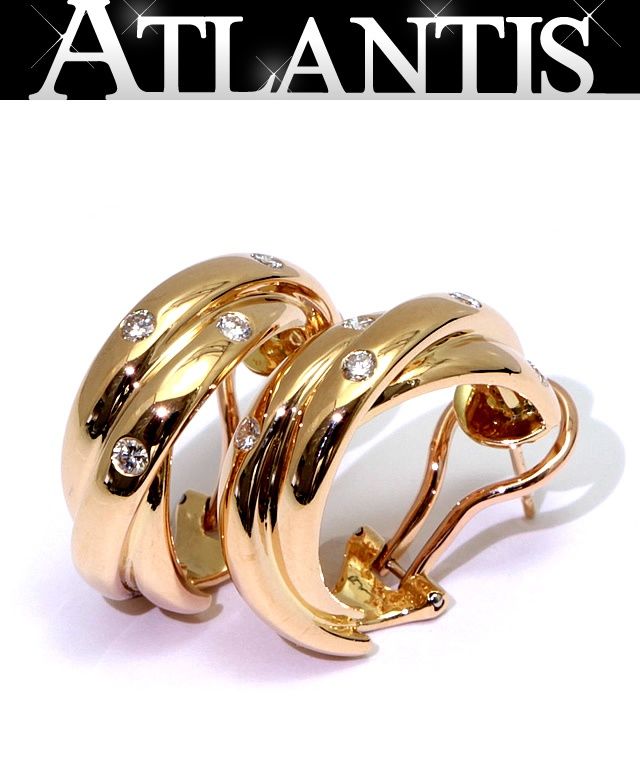 広尾店】極美品 カルティエ Cartier トリニティダイヤピアス