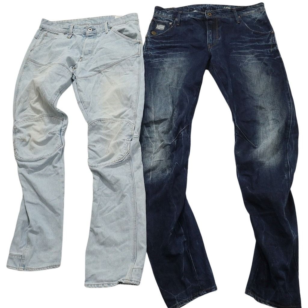 古着卸 G-STAR RAW デニム パンツ 8枚セット メンズ 33 34 37 デットストック 切替 テーパード 古着 NC1374