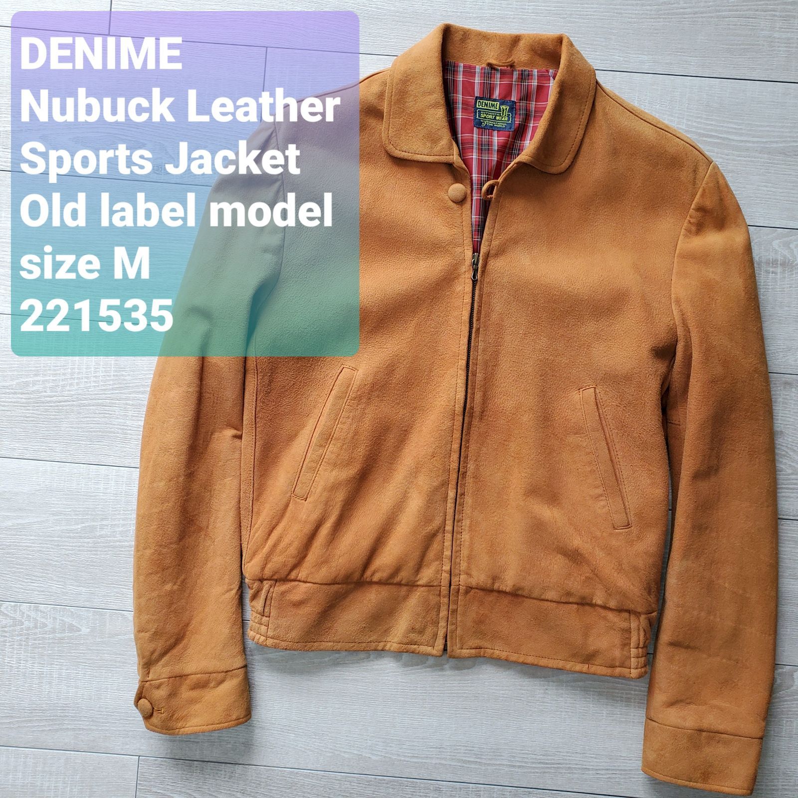 90s 旧DENIME ラムレザー スポーツジャケット ドゥニーム DENIME 旧ドゥニーム□美品 90s vintage 最初期 羊革 ヌバックレザー