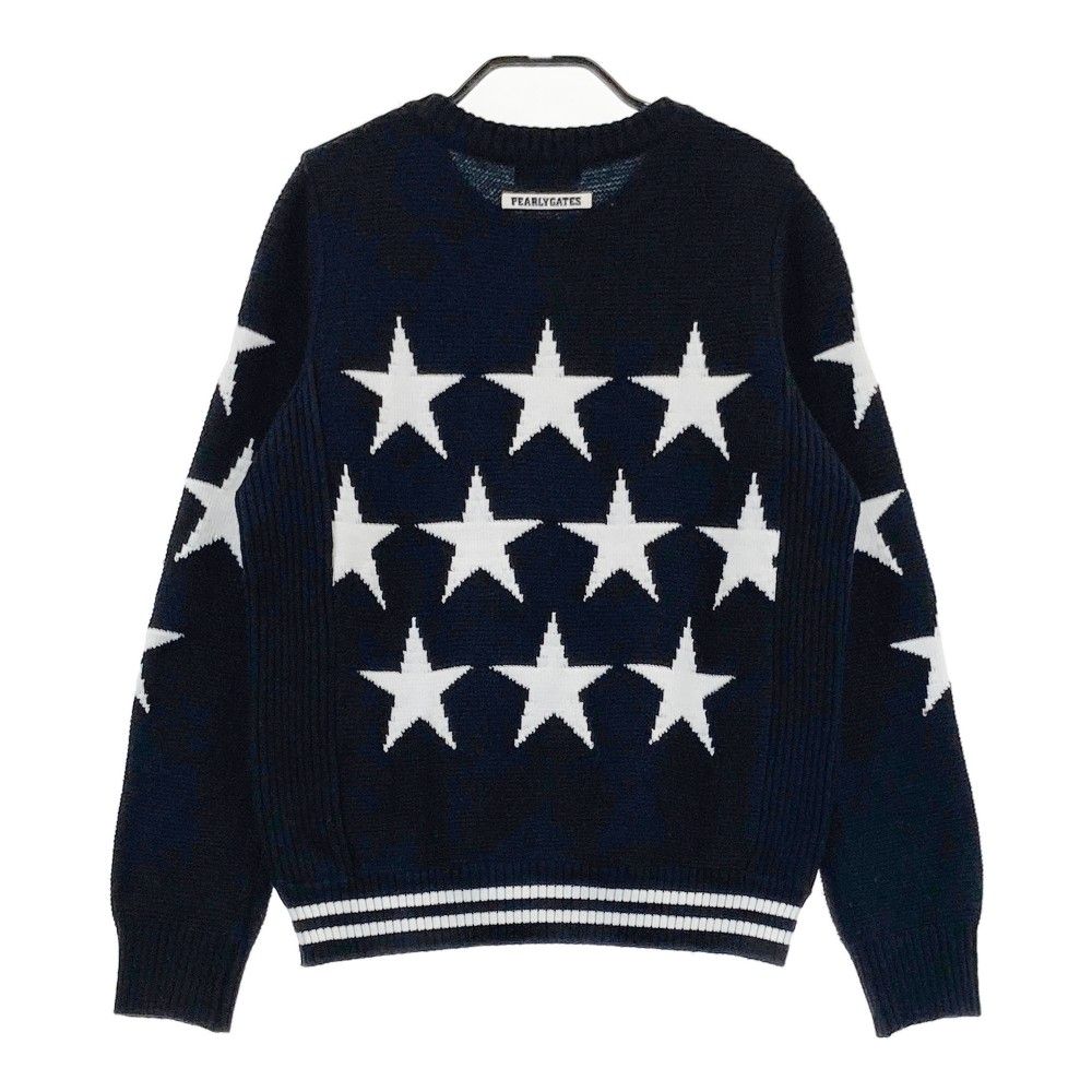 サイズ：0 PEARLY GATES パーリーゲイツ ウール混 クルーネック ニット