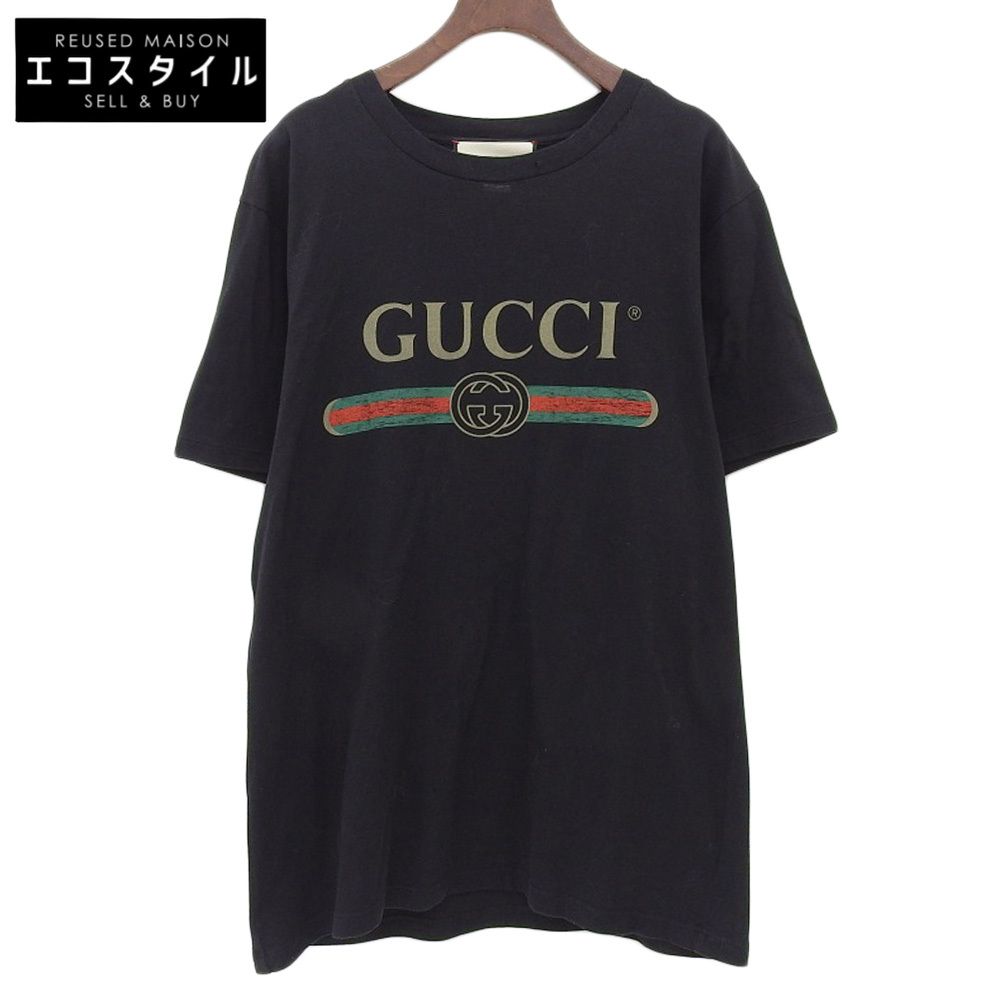 GUCCI グッチ GUCCI グッチ ヴィンテージロゴ カットソー トップス レディース ブラック XS 457095 XS