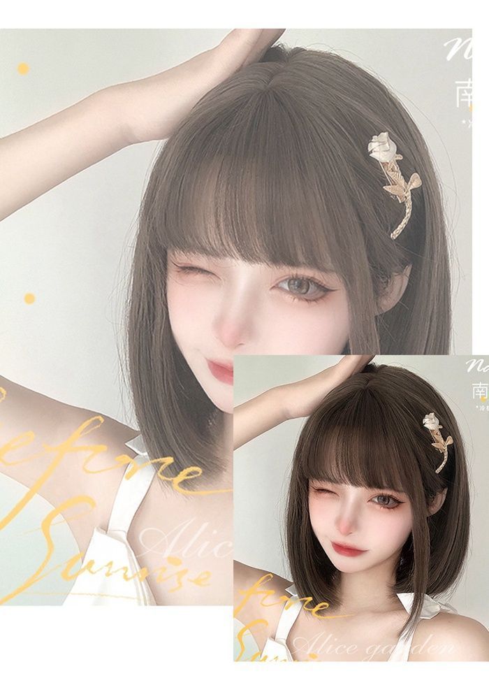 みーみページ ウィッグ ボブ ショート フルウィッグ 女性 ウイッグ レディーズ