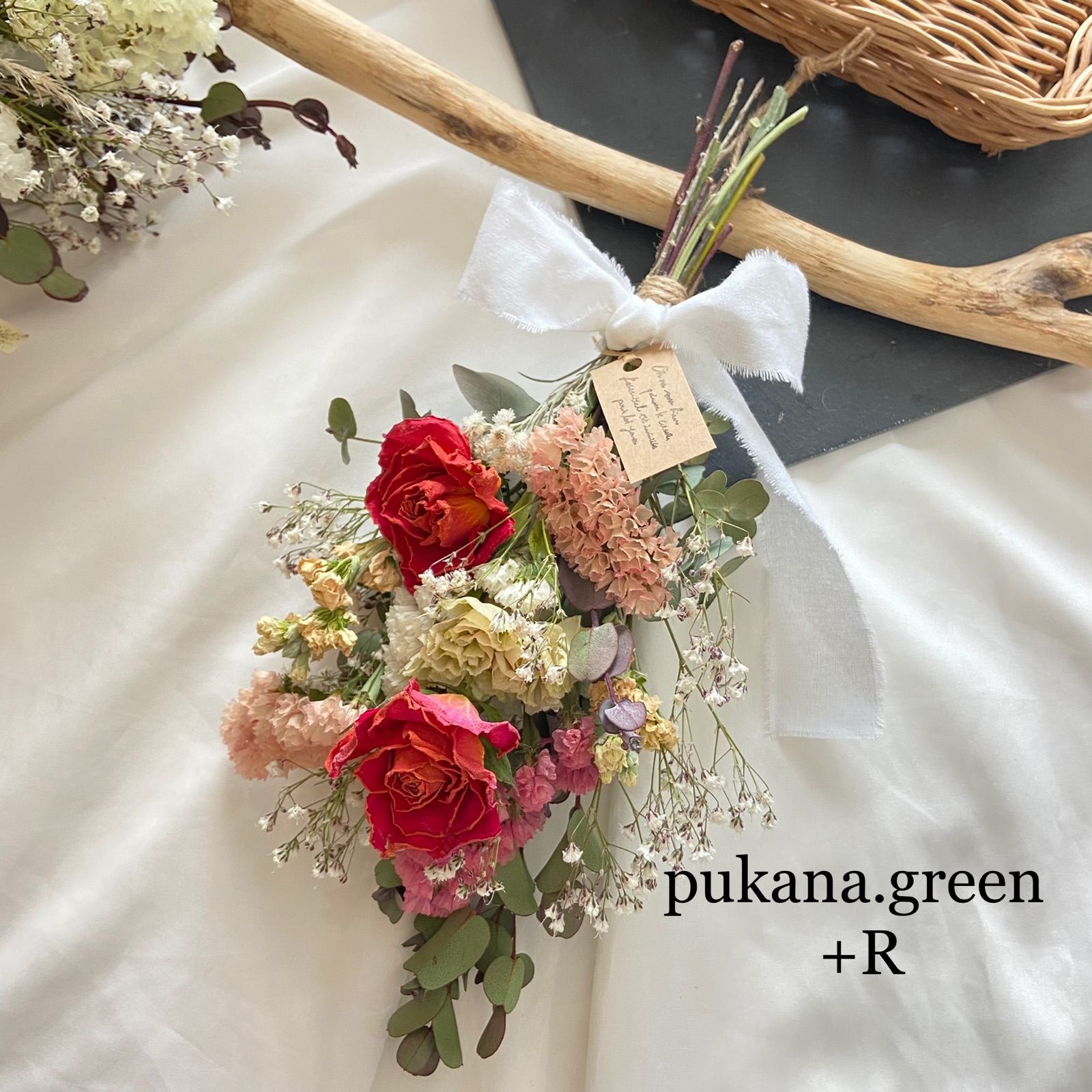 薔薇　ミモザ　ナチュラル　ドライフラワー　リース 薔薇 ミモザ ナチュラル ドライフラワー リース 【公式通販】