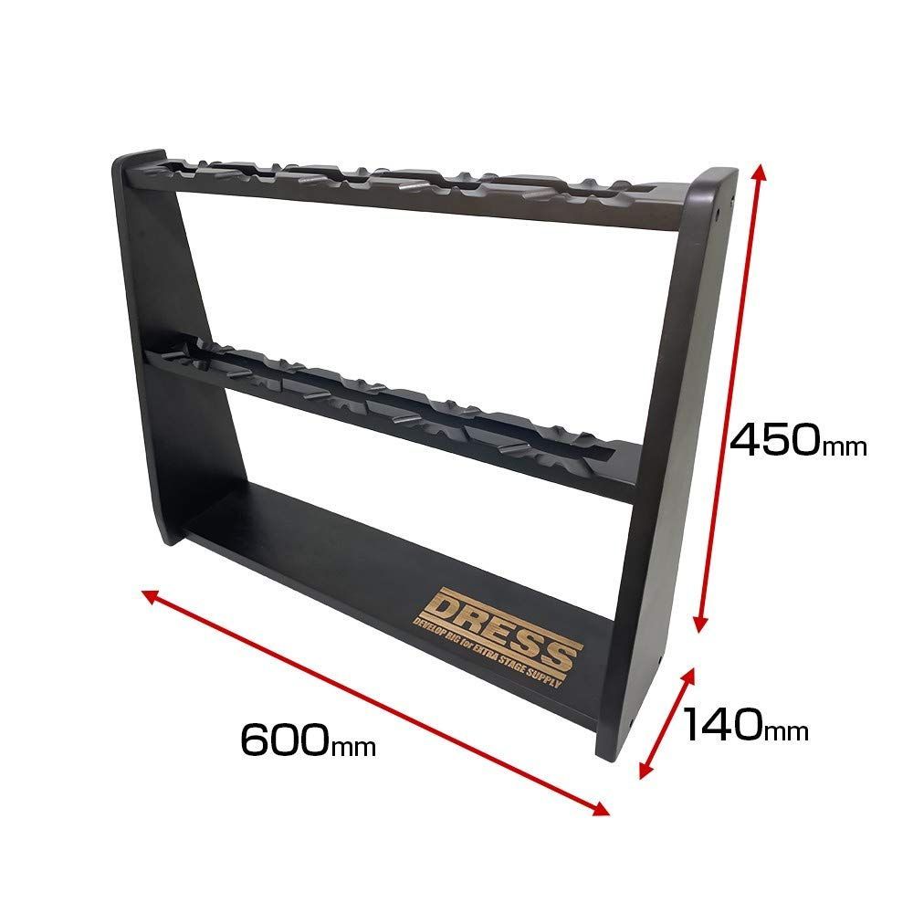 【在庫セール】ブラック●サイズ(完成時): 収納 鑑賞 リール乾燥 幅600mm×高さ450mm×奥行140mm リール置き スピニングリール  [DRESS]リールディスプレイスタンド