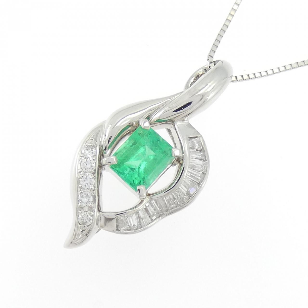 PT900/PT850 エメラルド ネックレス 0.84CT - メルカリ