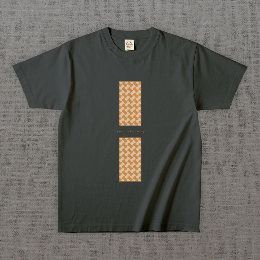 和柄Tシャツ　分銅繋ぎ -彩・角-