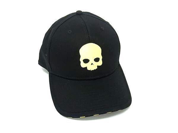新品未使用 HYDROGEN ハイドロゲン コットン100％ スカル ベースボールキャップ 帽子 レディース メンズ ブラック系 FM4290