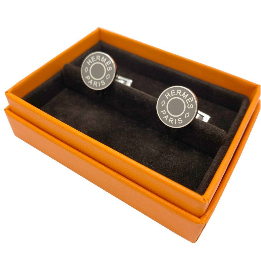 新品】エルメス HERMES カフリンクス《 リコル 2 》エタン カフス