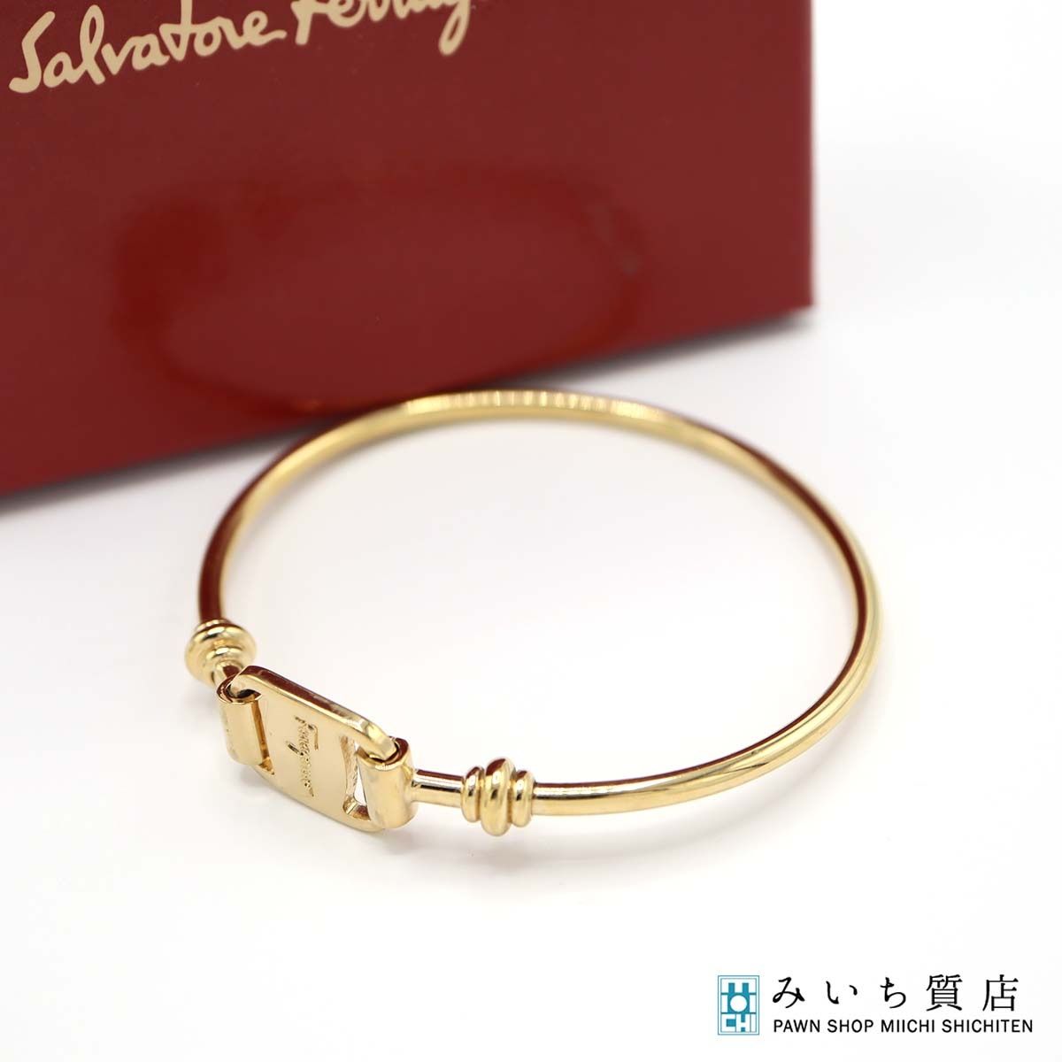 Salvatore Ferragamo サルヴァトーレフェラガモ バングル ブレス ゴールド アクセサリー レディース 箱有 H6788