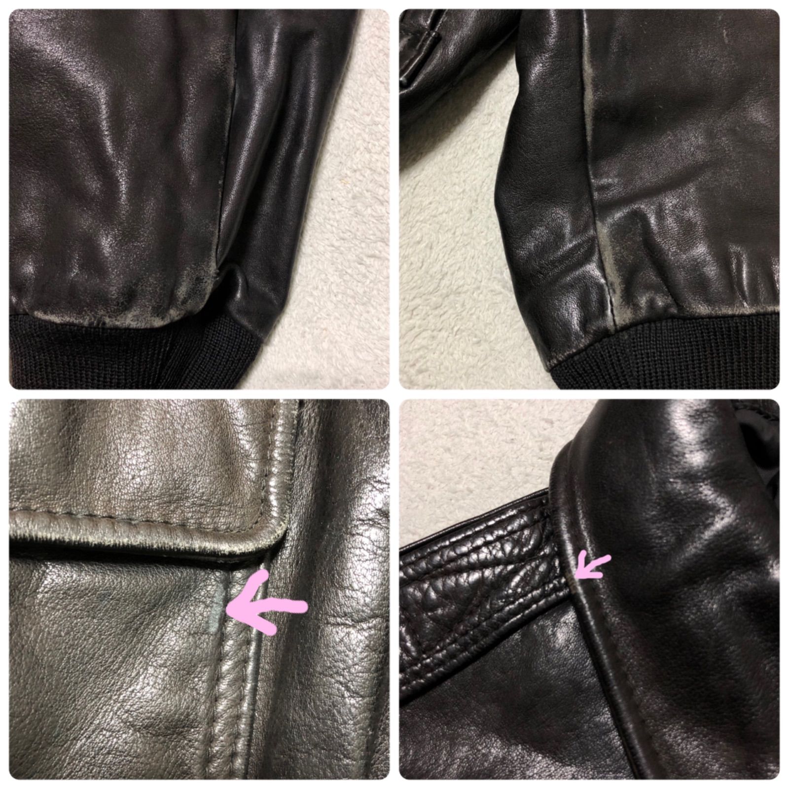 【値下】【希少】Golden Bear G1 ゴートスキン サイズ40 90's デッドストック ゴールデンベアー REALSheep GOLDEN BEAR G