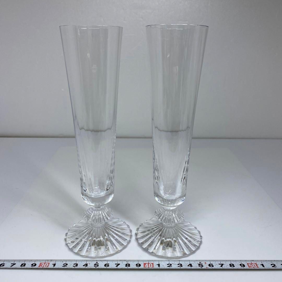 洋3 バカラ ミルニュイ シャンパングラス2客 高さ22㎝