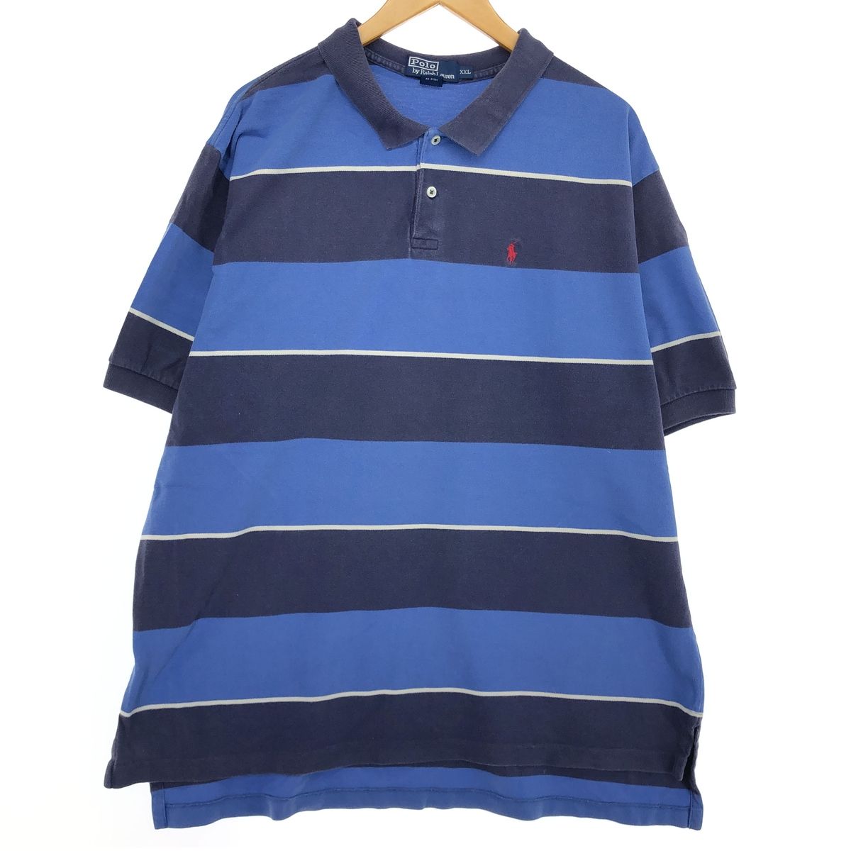 古着 ラルフローレン Ralph Lauren POLO by Ralph Lauren 半袖 ボーダー ポロシャツ メンズXXL相当 半袖/eaa466611