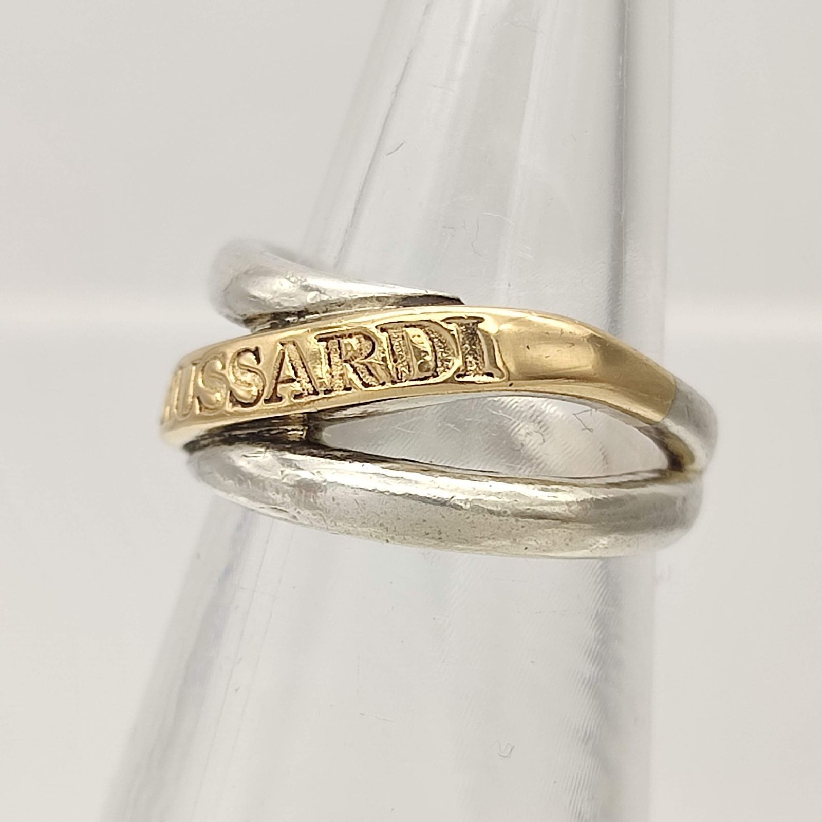 美品】TRUSSARDI トラサルディ ロゴリング K18 SILVER シルバー925 12