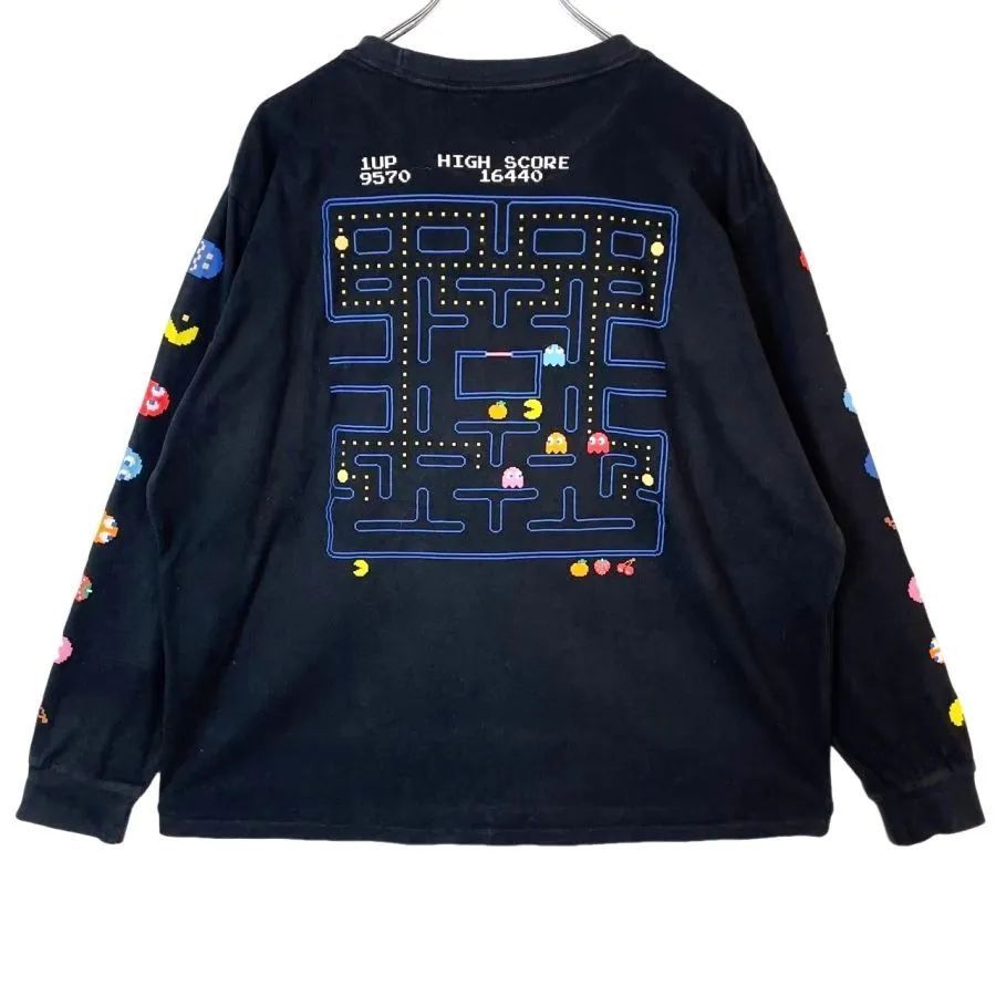 パックマンPac-Man長袖TシャツロンTゲームキャラクターTキャラ物Bandai 