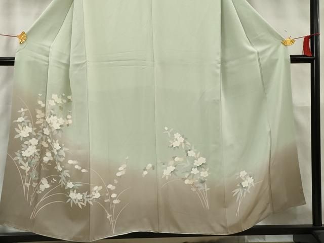 平和屋着物□訪問着 友禅 枝花文 暈し染め 正絹 逸品 AAAZ2469cs
