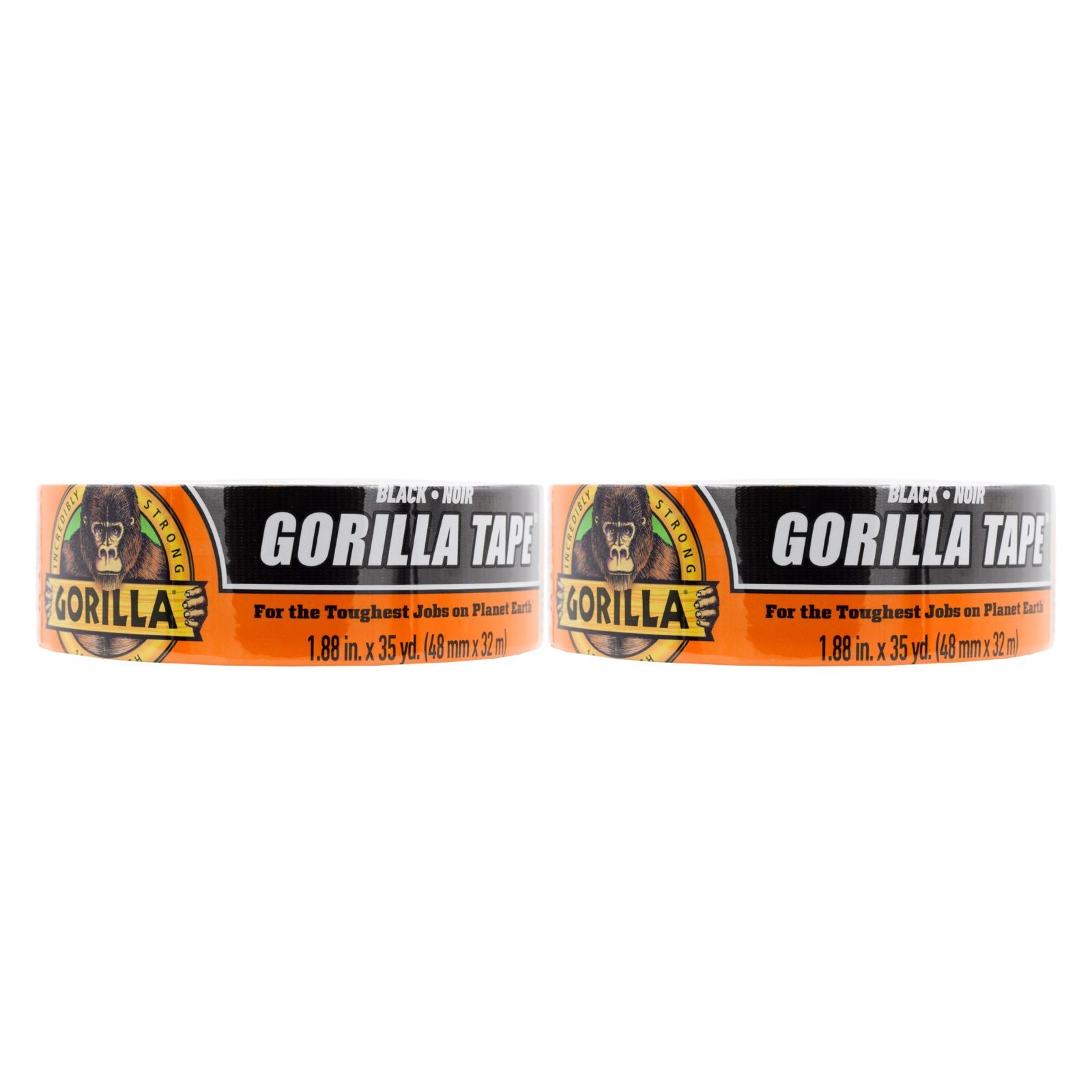 ブラック_1.88 in x 35 yd (2 Pack) ゴリラテープ、ブラックダクトテープ、1.88 ＂ X 35ヤード、ブラック 1.88 in x 35 yd (2 Pack) 6035180-2 2
