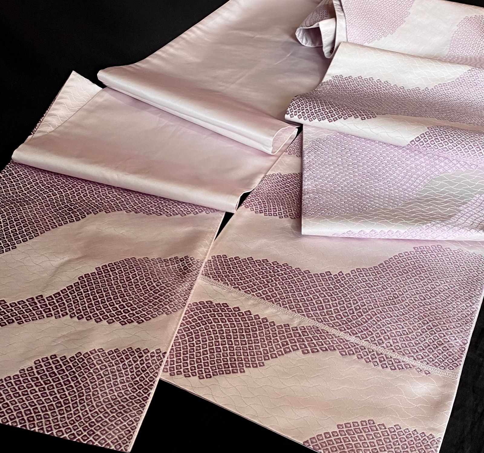 鹿の子模様の桜色袋帯〉SALE 織り出し 気品 古典模様 オトナピンク 