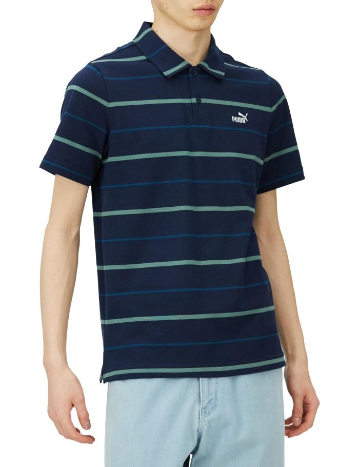 【新品・5営業日で発送】PUMA プーマ ESS_STRIPE_ポロシャツ (680693) 色 : CLUB_NAVY サイズ : L 