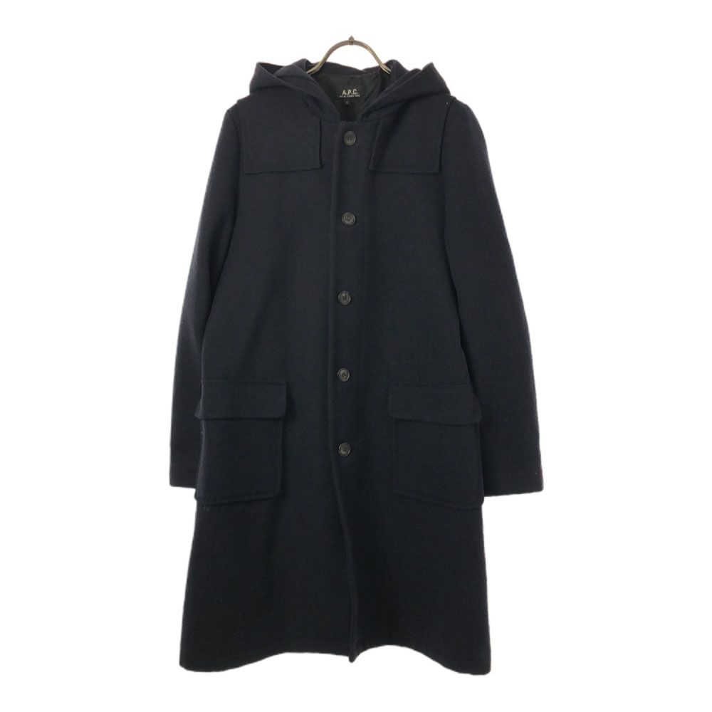A.P.C ウールコートフード付ネイビー