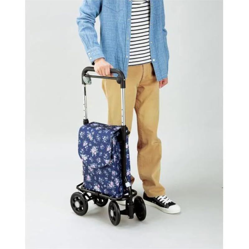 どこでもキャリー 紺花柄