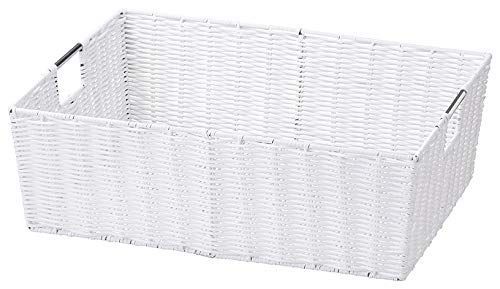 ちどり産業 Tidorisangyou 収納ボックス ホワイト 50X37Xh17ｃm ＰＥバスケット 58-14WH