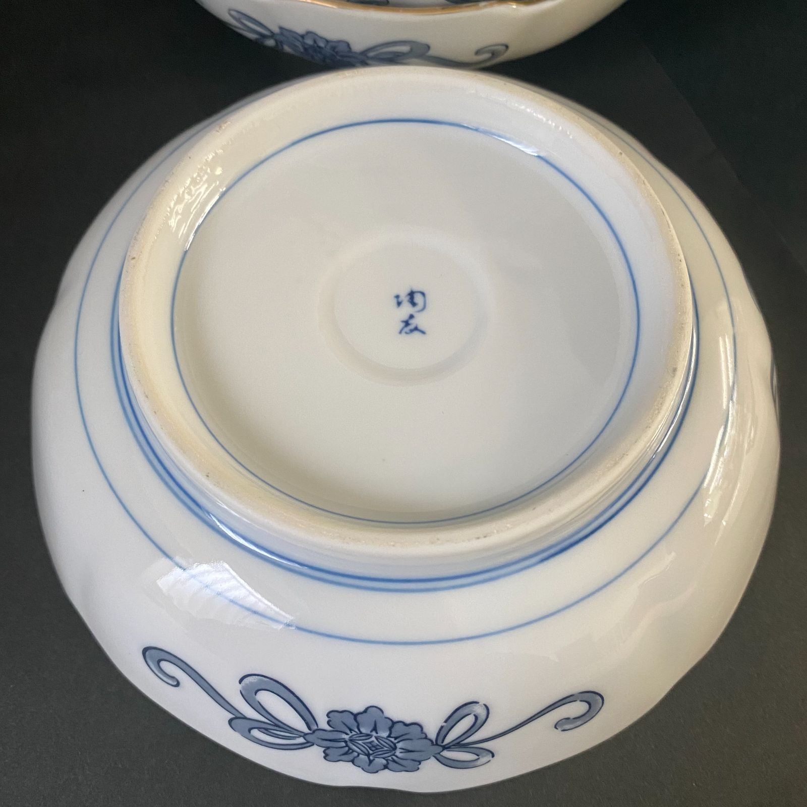 清水焼 平鉢 京焼・清水焼 高木岩華(岩華窯) 菊割五寸平鉢