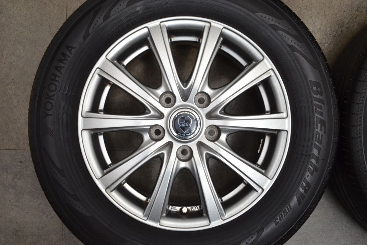 幸運な 製 バリ溝 claire 15in 6J 52 PCD114.3 ヨコハマ ブルーアース RV03 195 65R15 ノア ヴォクシー エスクァイア ステップワゴン 【熱い販売】