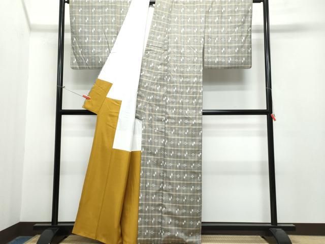 平和屋着物○本場琉球絣 手織 大城誠光作 証紙付き 正絹 逸品