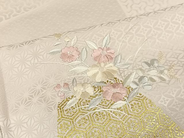 平和屋着物＃長羽織　総刺繍　草花文　暈し染め　正絹　逸品　CAAT5889id 平和屋着物＃長羽織 総刺繍 草花文 暈し染め 正絹 逸品 CAAT5889id