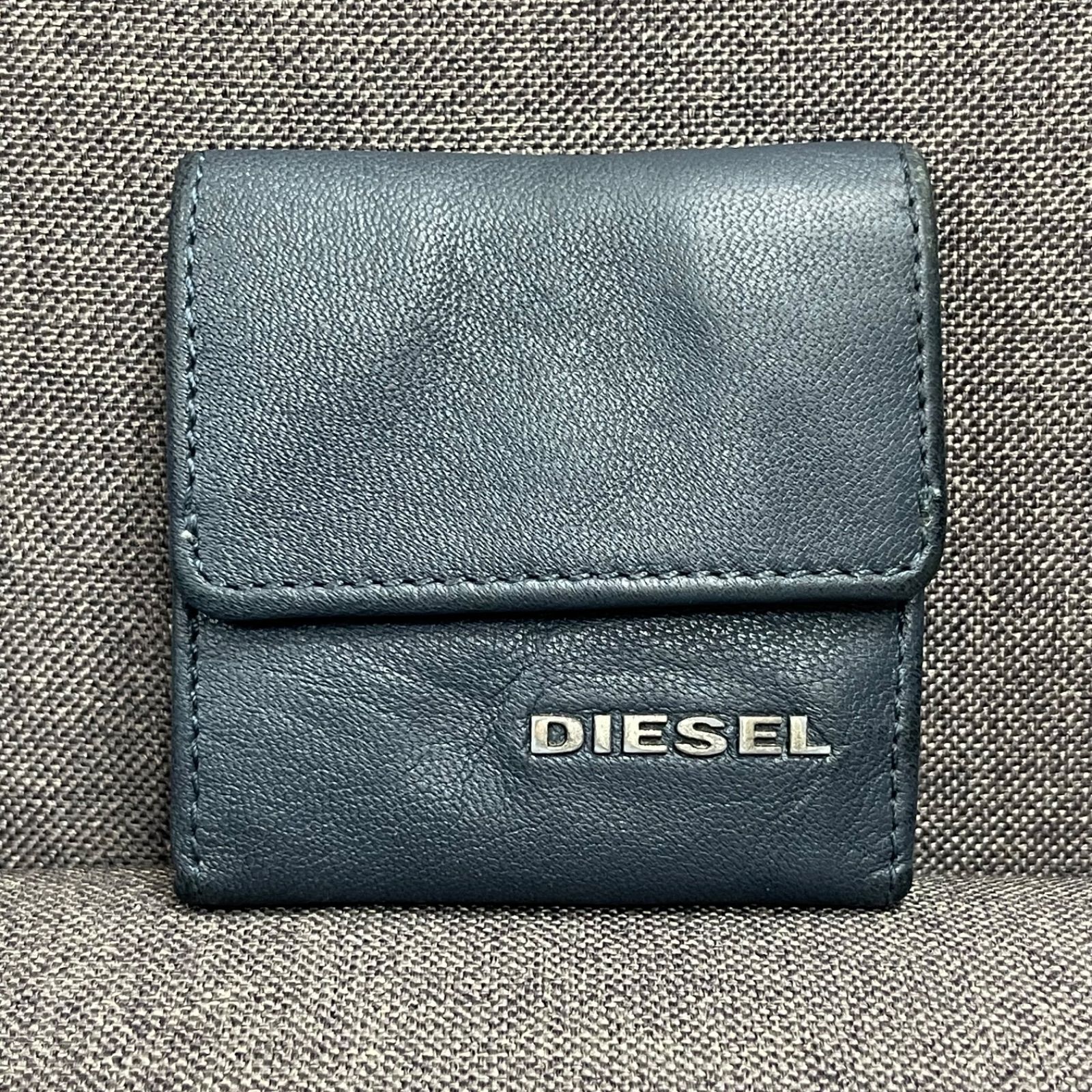 新品　DIESEL ディーゼル　ファスナー　小銭入れ　ケース　ネイビー ディーゼル DIESEL 小銭入れ LEATHERGO JAPAROUND X07713PR818