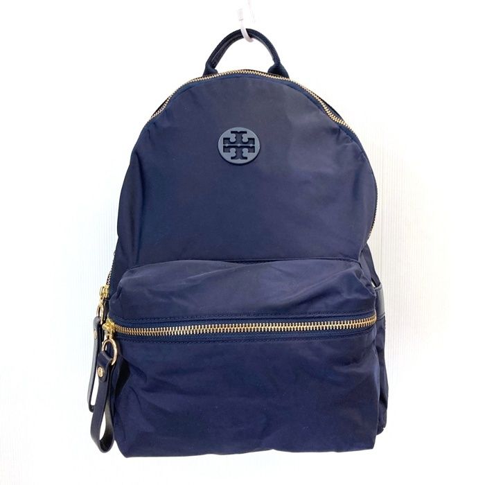 Tory Burch ネイビー リュック・バックパック ☆TORY BURCH トリーバーチ ナイロン レザー バックパック