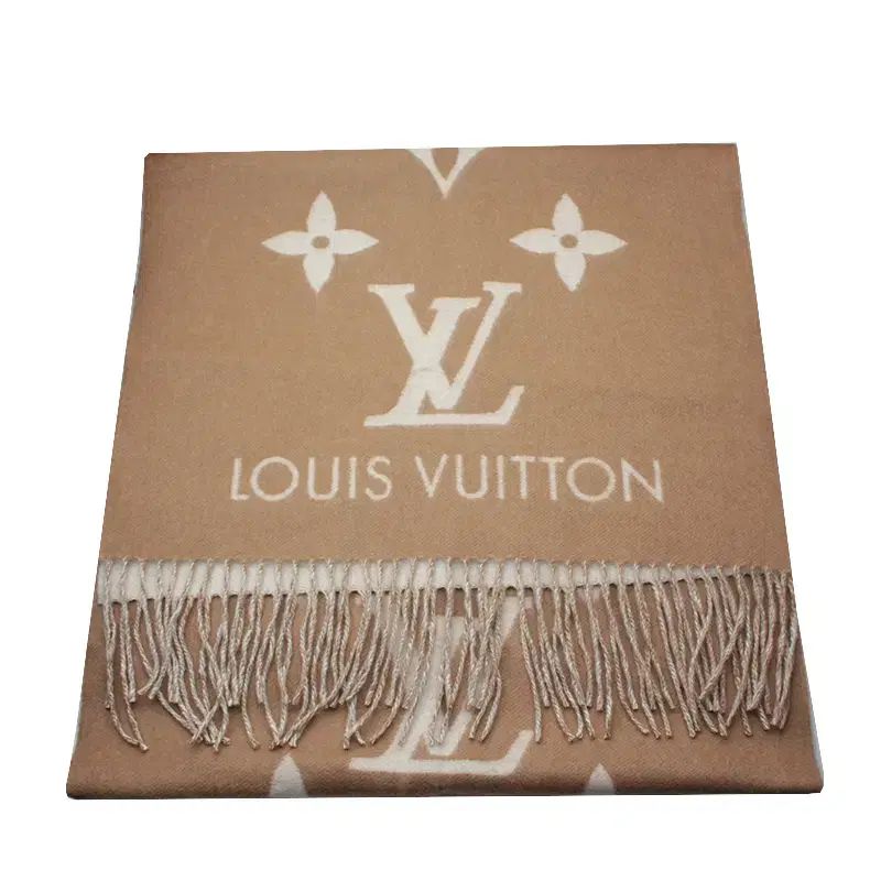 Louis Vuitton ルイヴィトン ベージュ カシミヤ フリンジ 盗まれた マフラー