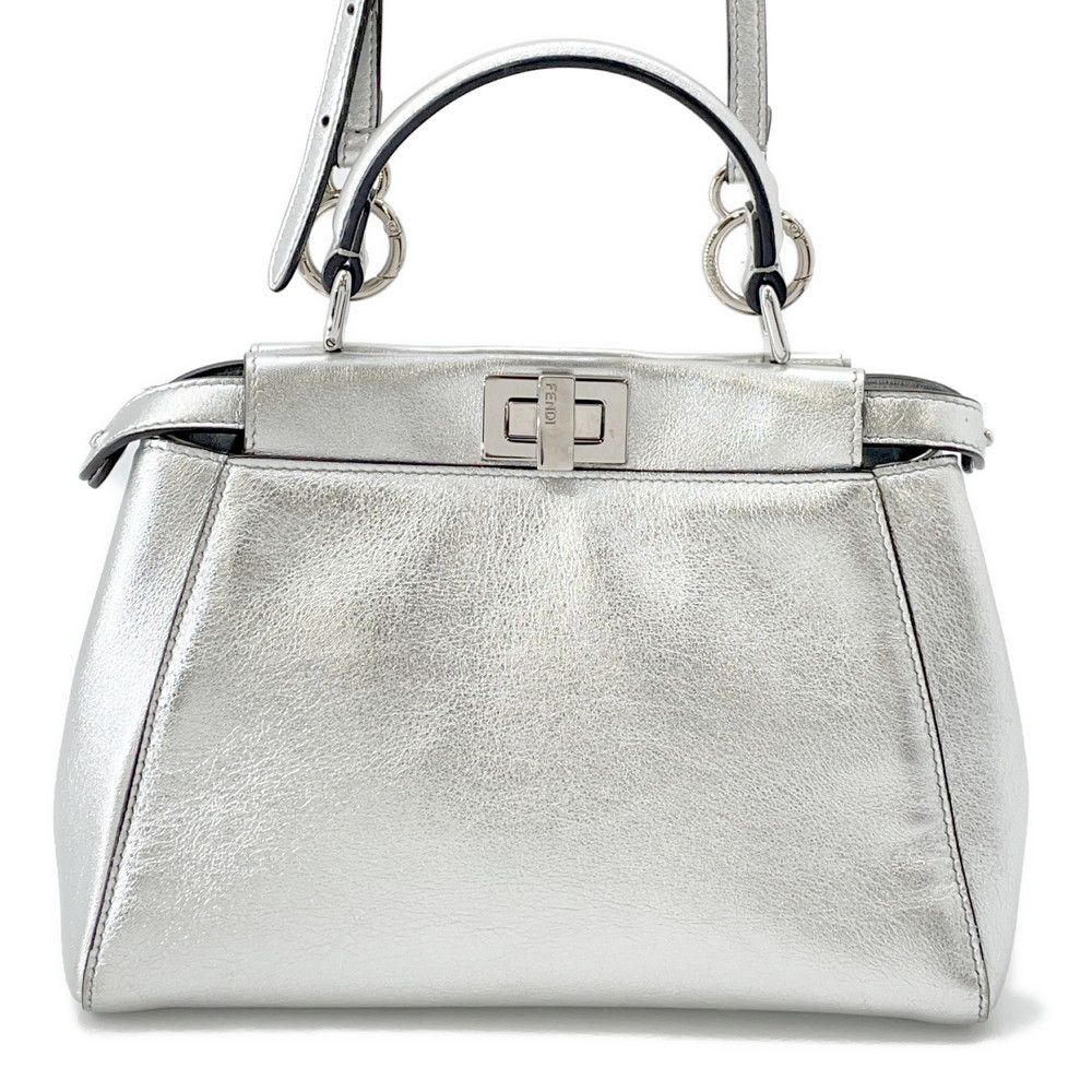 FENDI　フェンディ ミニピーカブー ハンドバッグ レザー 2WAY 美品 PEEKABOO FENDI フェンディ ミニ ピーカブー 2wayバッグ