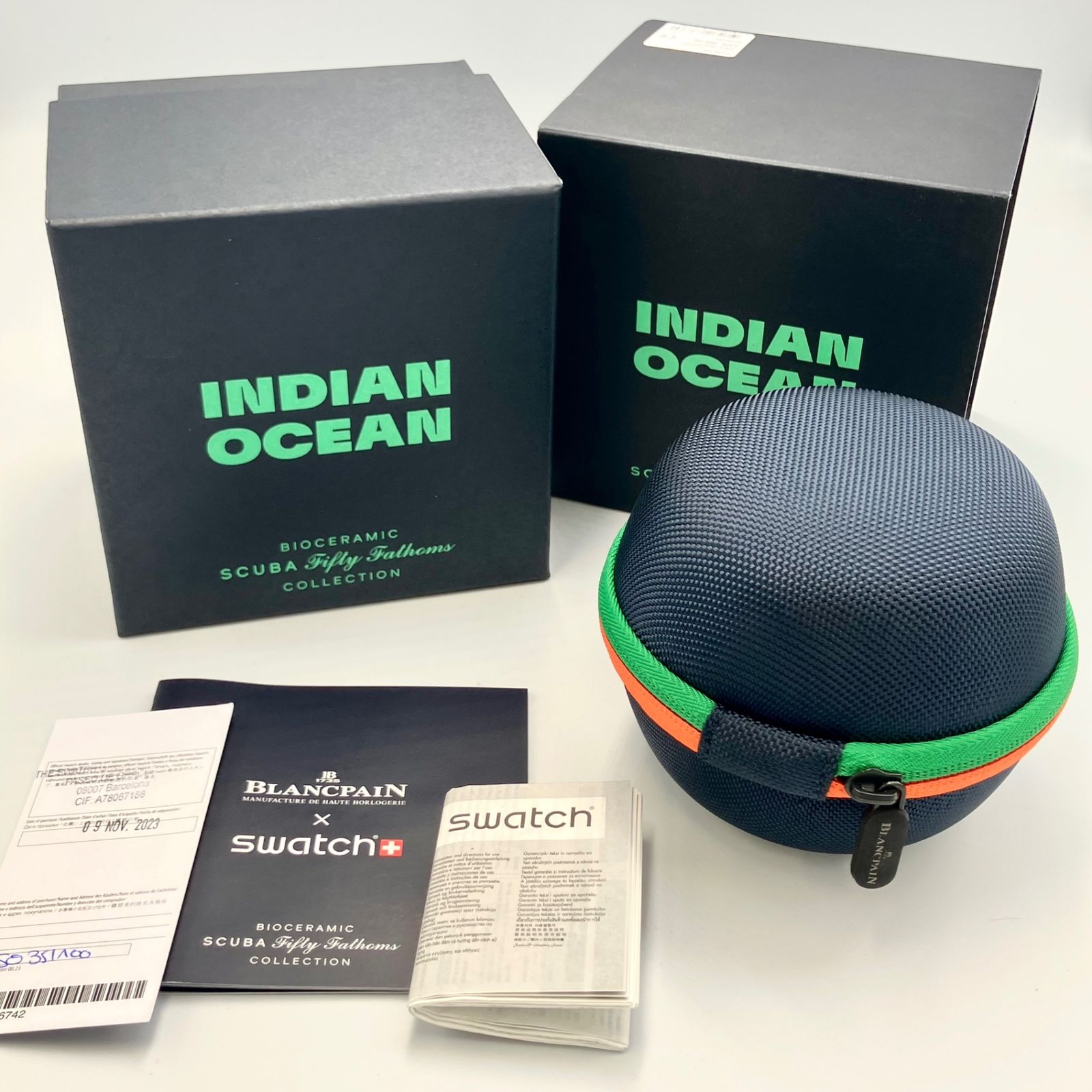 BLANCPAIN×Swatch ブランパン×スウォッチ Indian OCEAN SO35I100 自動巻き 稼働品 メンズ 腕時計 W072362KTS